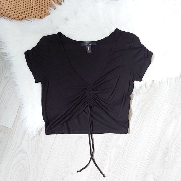 Streetwear Society Black Ruched Drawstring Front - Picture 3 of 11